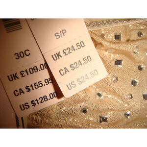 Victoria's Secret demi 30C BRA SET S thong GOLD beige CRYSTALLIZED FASHION SHOW